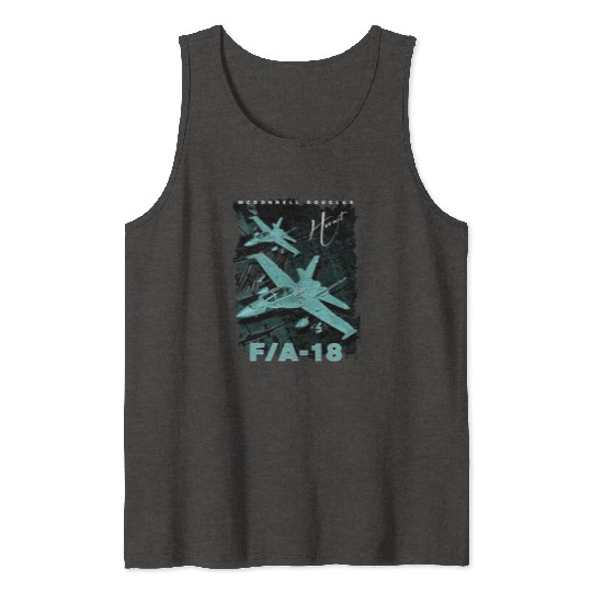 F18 Hornet Us Air Force Fighterjet Tank Tops
