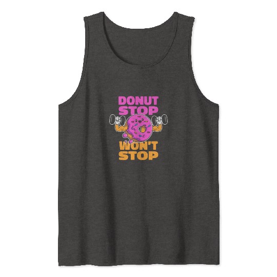 Fitness Donut Funny Donut Gym Tank Tops