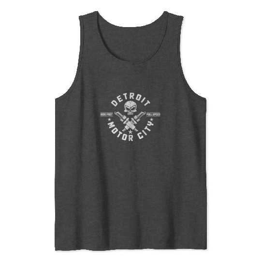 Detroit Michigan Motor City USA Tank Tops