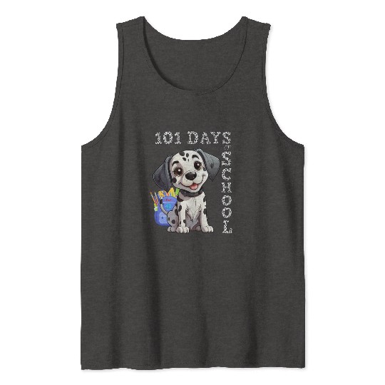 Dabbing Dog's 101 School Days: A Spotty Comedy! Tank Tops