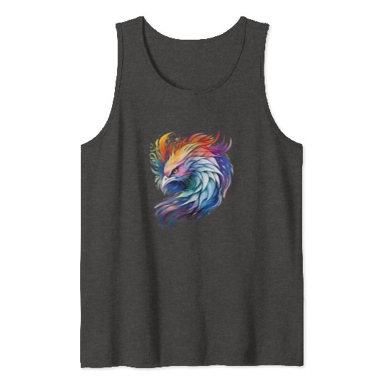 Cool Colorful Watercolor Phoenix Tank Tops