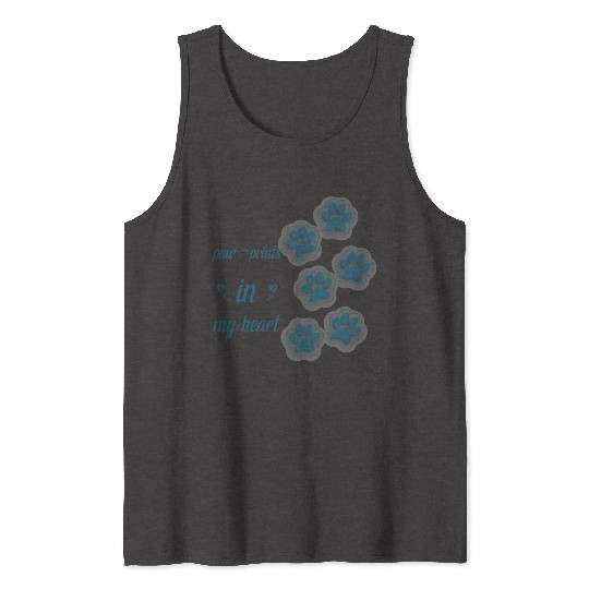 paw prints in my heart Tank Tops