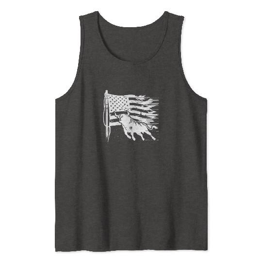 Rodeo Bull Riding Livestock Show Farmer Cattle Tank Tops