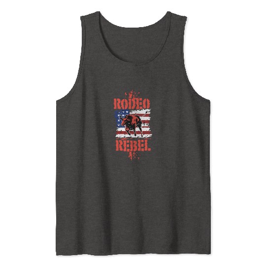 Rodeo Bull Riding Livestock Show Farmer Cattle Tank Tops