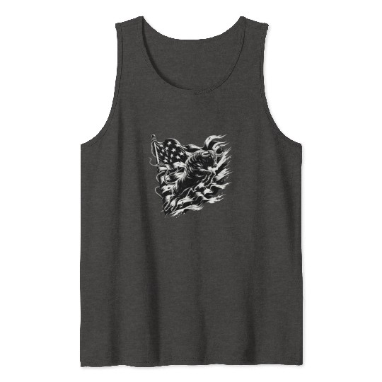 Rodeo Bull Riding Livestock Show Farmer Cattle Tank Tops