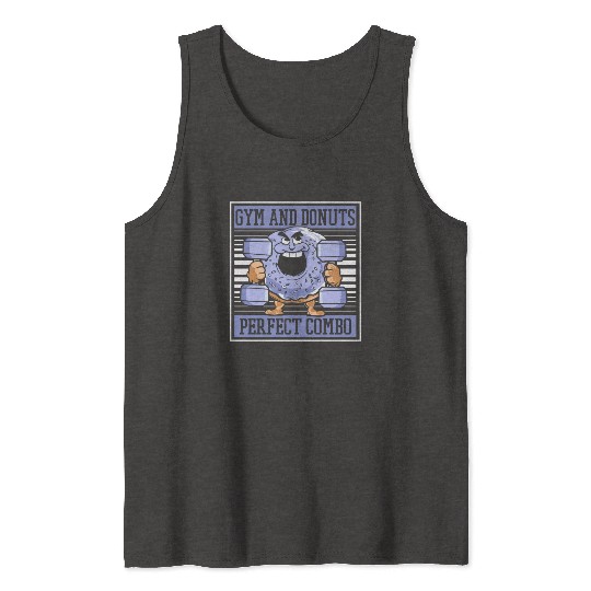 Fitness Donut Funny Donut Gym Tank Tops