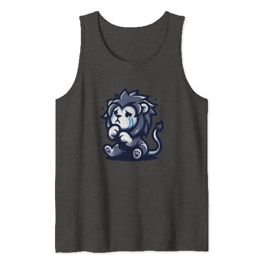 Sad lion Tank Tops