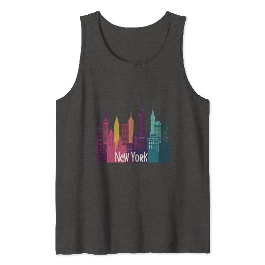 New York City Skyline Tank Tops