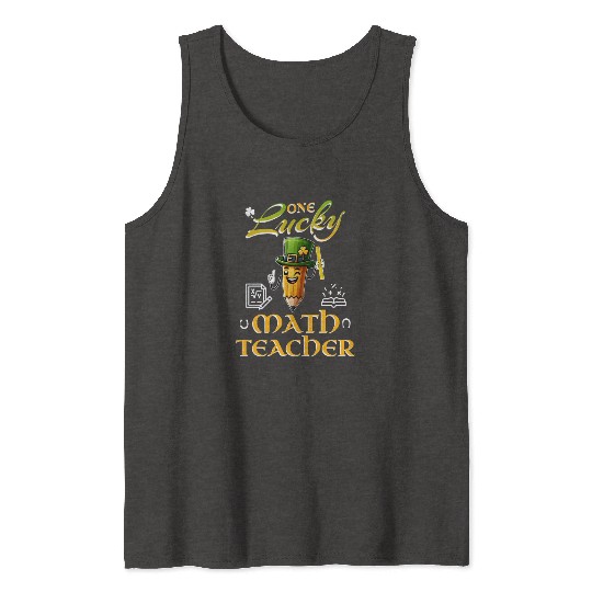 One Lucky Math Teacher Tank Tops