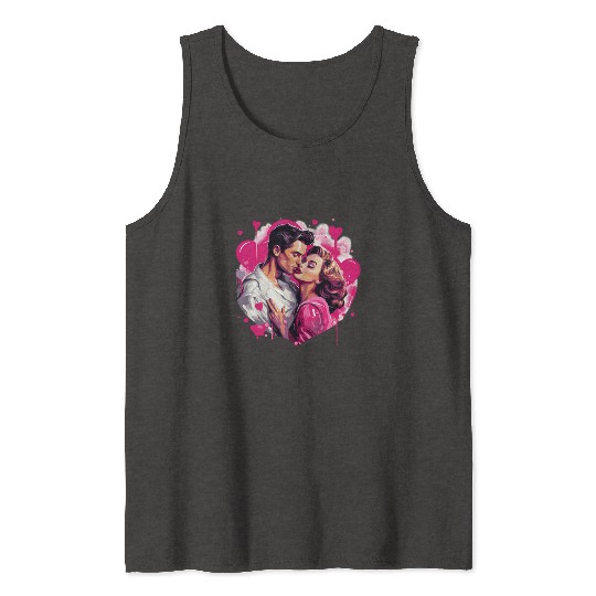 Valentine's Day, Hollywood Lovers Vintage Poster Tank Tops