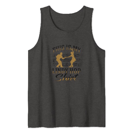 Lindy Hop Dancer Embraces Swing Dance Moves in Tank Tops