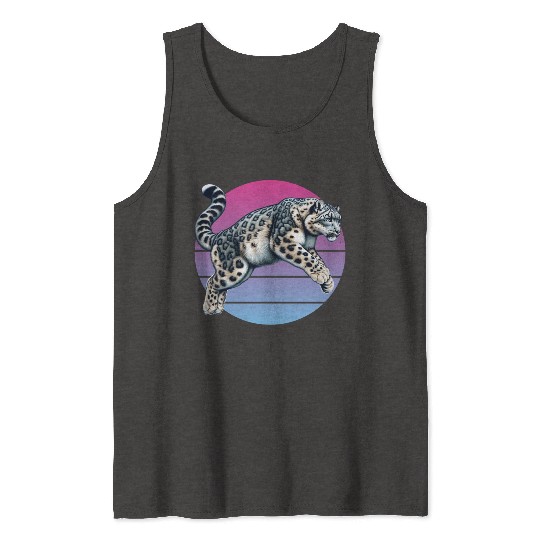 Snow Leopard Leopard White Leopard Tank Tops