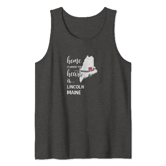 Lincoln County Maine Is Where My Heart Is Gift Tank Tops
