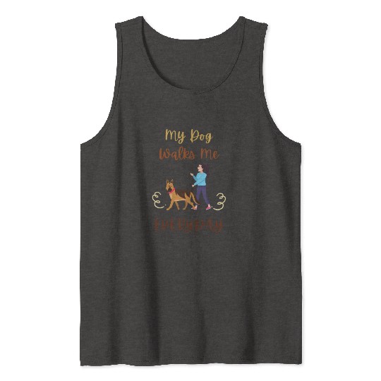 German Shepherd Dog Walking Tank Tops