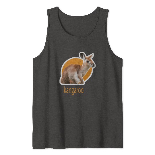 kangaroo animal design Tank Tops