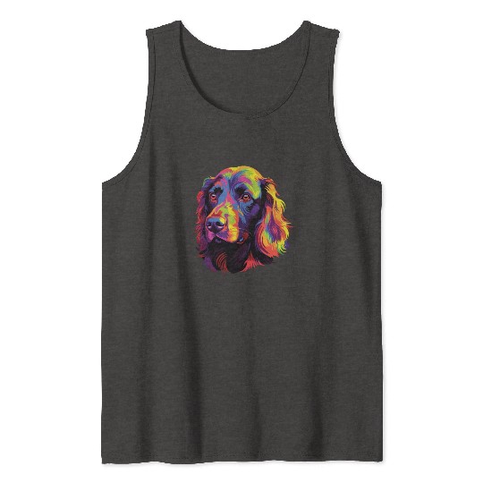 Watercolor Colorful Boykin Spaniel Tank Tops
