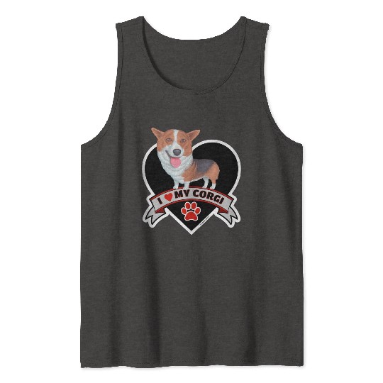I love my cute Corgi Tank Tops