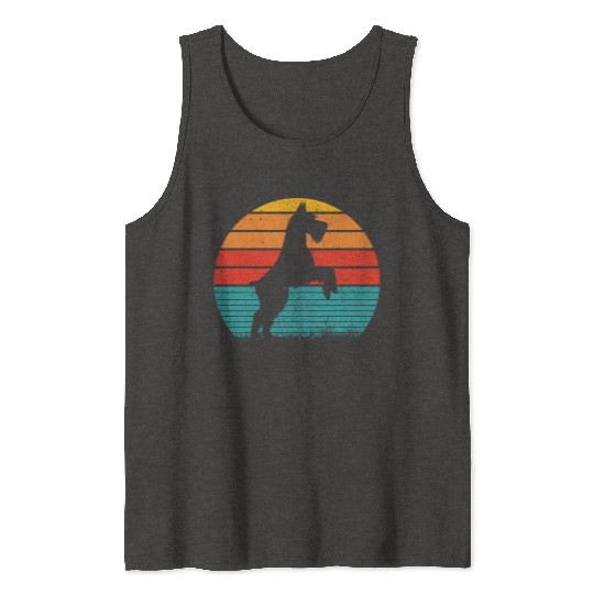 Schnauzer Dog Sunset Tank Tops