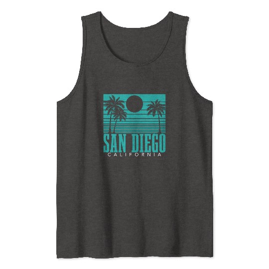 San Diego California Vintage Souvenir Tank Tops