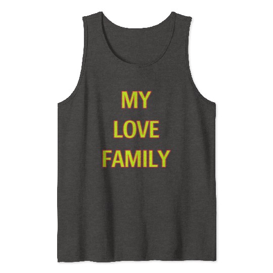 MY LOVE FAMILY USA Tank Tops