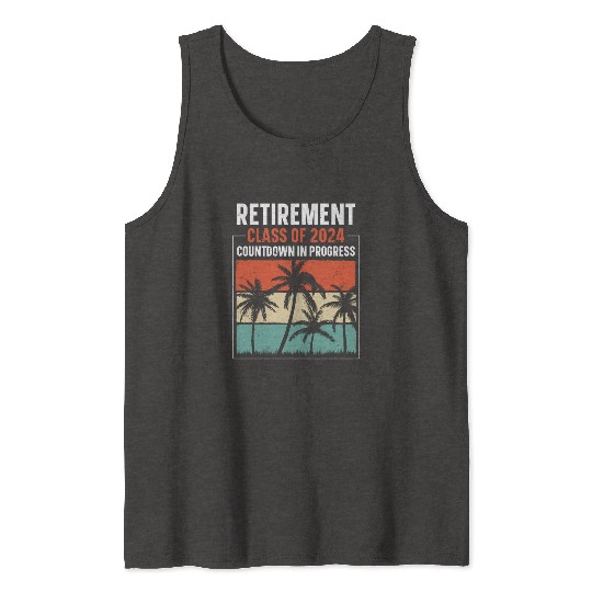 2024 Retirement Countdown Beach Tank Tops