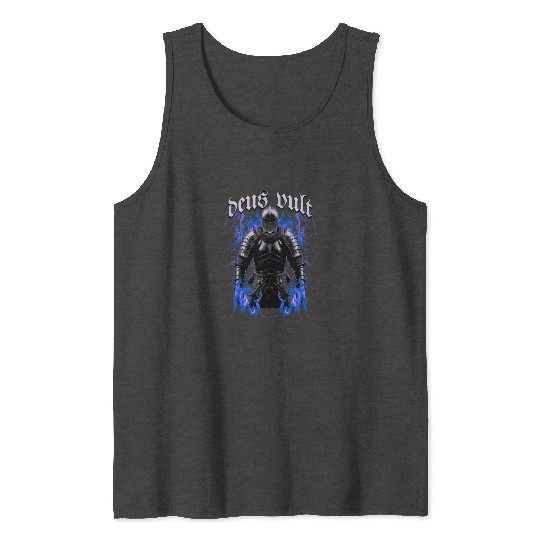 Deus Vult Historical Knight Tank Tops