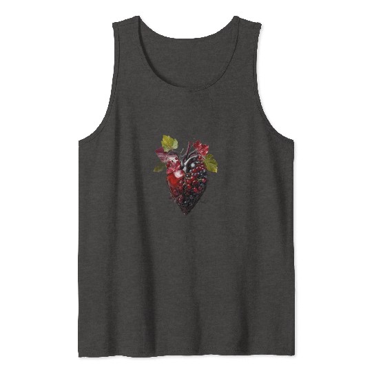 Default Human heart made with wine and red grape Tank Tops