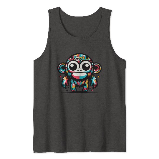 Chromatic Chimp: A Spectrum of Wonder Tank Tops