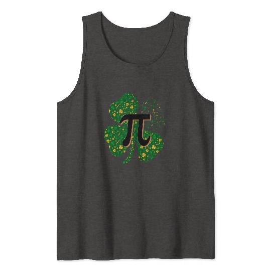 Irish Math 3.14 Pi Day Shamrock St Patrick's Day Tank Tops