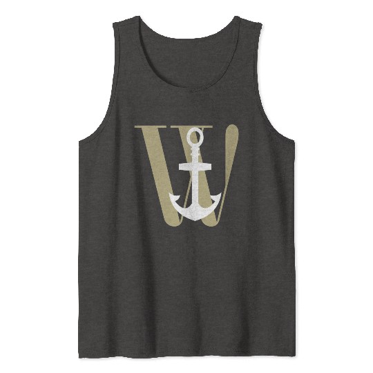 Wanchor W Anchor Essential,Hunter, pirate, ship Tank Tops
