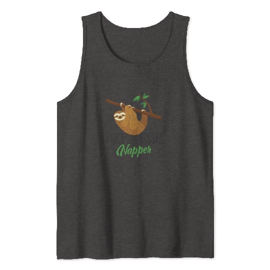 Professional Napper Sloth Sloth Sleep Tank Tops