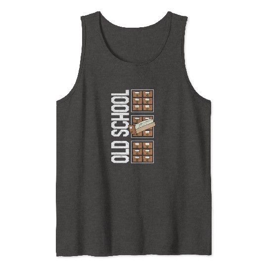 Librarian Tank Tops, Old School Tank Tops, Gift For Book