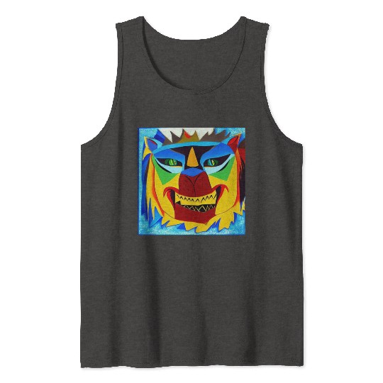 abstract lion Tank Tops