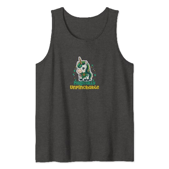 Irish Unicorn St Patricks Magically Unpinchable Tank Tops