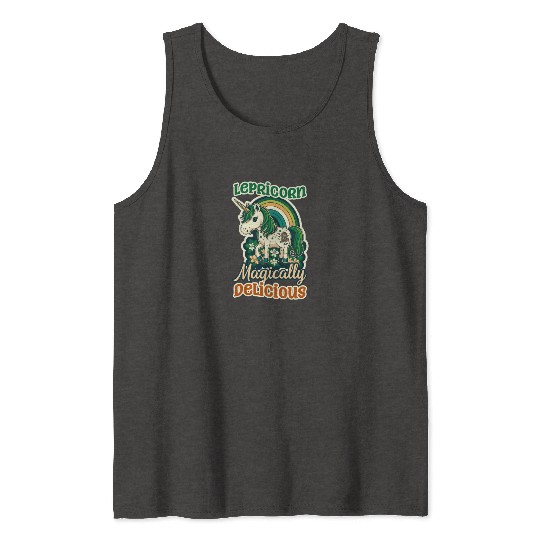 Irish Unicorn St Patricks Lepricorn Delicious Tank Tops