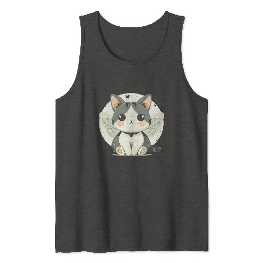 Kawaii Cat-Butterfly Tank Tops