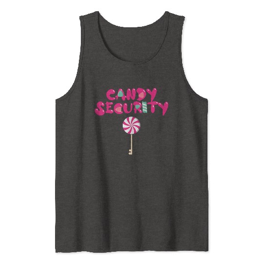 Candy Security Mom Dad Matching Birthday Costume Tank Tops