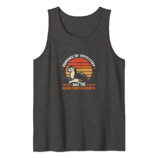 Endangered Species Black Footed Ferret Animal Tank Tops