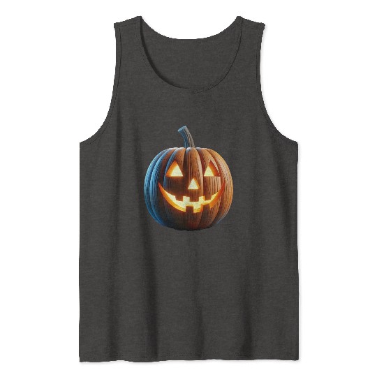 Jack o Lantern Pumpkin Tank Tops
