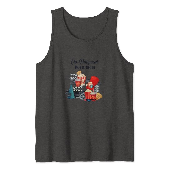 Popcorn Vintage Movie Night Tank Tops