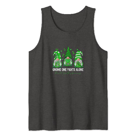 Gnome Fights Mental Health Matters Green Ribbon Tank Tops