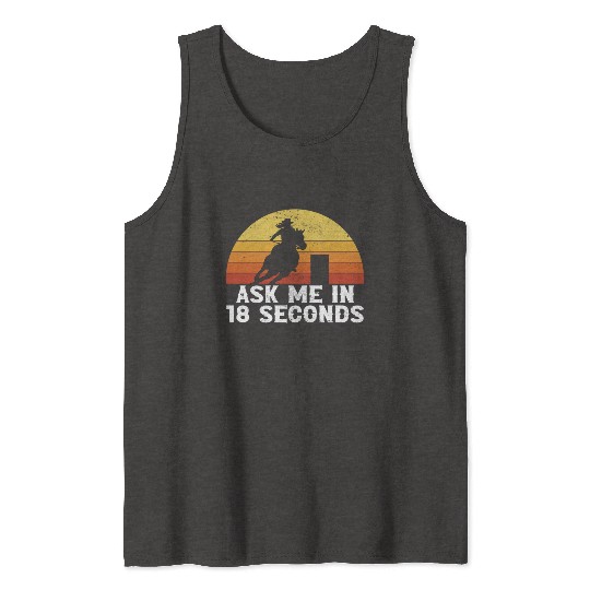 Funny Horse Barrel Racing Barrel Racer Tank Tops