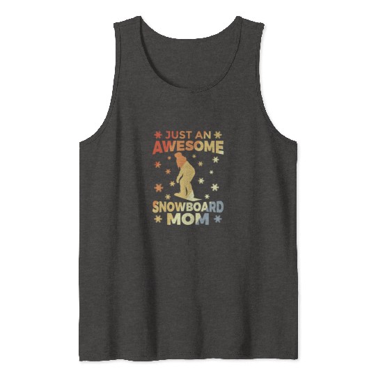 Funny Snowboarding Mother Tank Tops