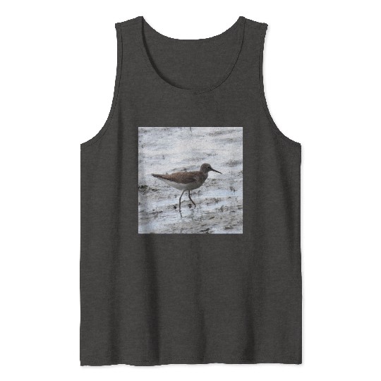 Sandpiper walking along the shore Tank Tops