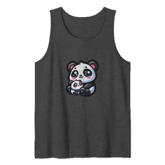 Proud Mother Panda With Her Cub for Mother's Day Tank Tops