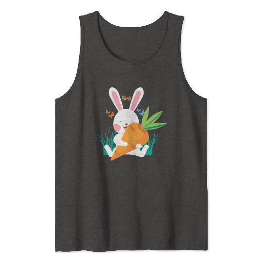 hello spring Tank Tops