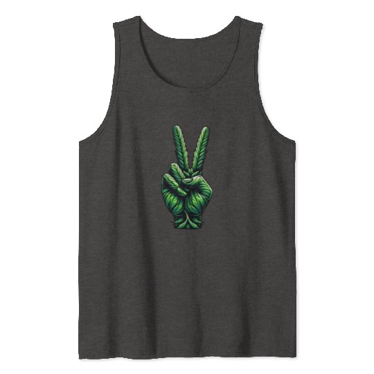 Hemp Legalization Peace Sign Tank Tops