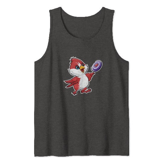Cardinal Frisbee Fun: Vibrant Cardinal Design for Tank Tops