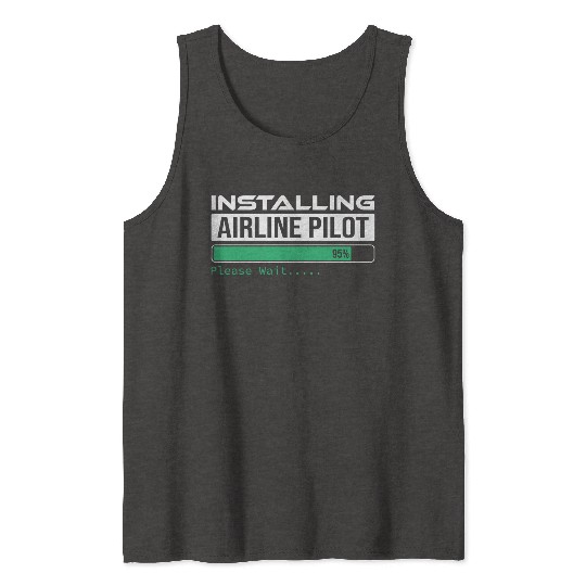 Installing Airline Pilot please wait Fynny Tank Tops