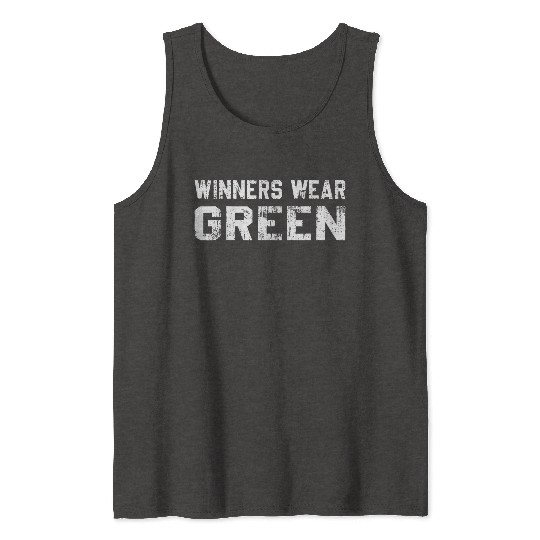 Winners Wear Green Team Spirit Game Competition Tank Tops